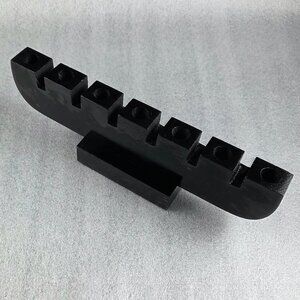 Vintage Black Wooden Menorah – 7 Holes – 14 1/4" Long